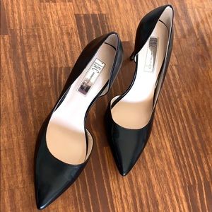 Black Leather Pumps by INC.